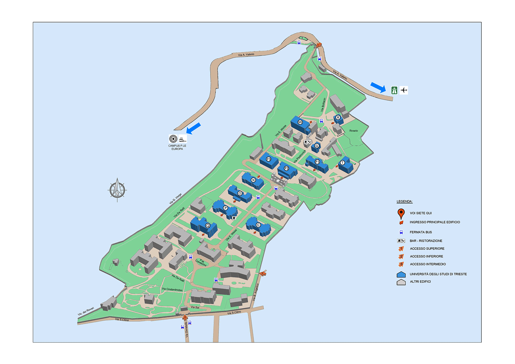 mappa campus S. Giovanni