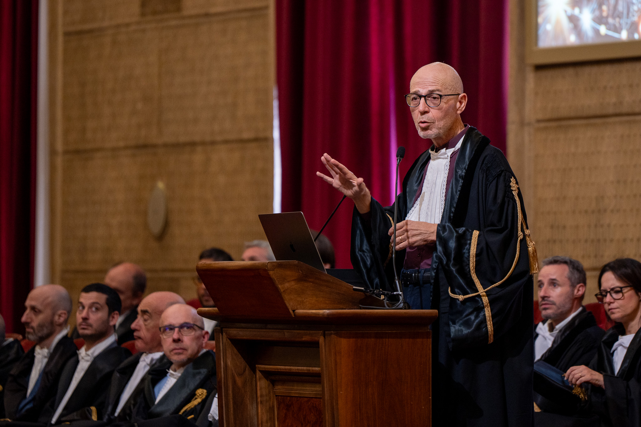 Marco Gori, Professore Ordinario di Informatica dell'Università di Siena, durante la sua lectio magistralis