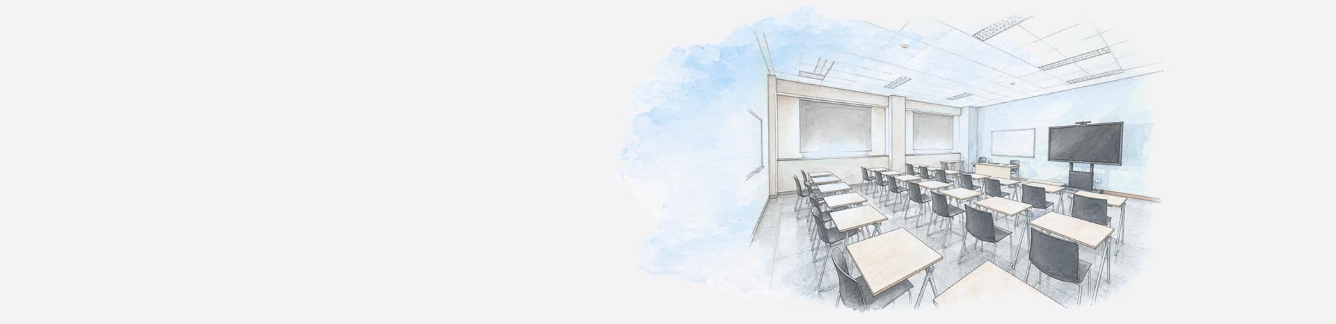 Illustration of a UniTS classroom