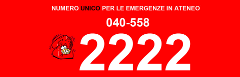 grafica numero unico di emergenza in ateneo 0405882222