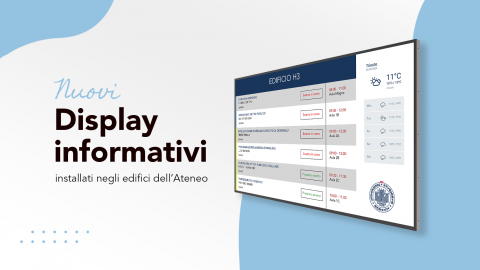 grafica dei nuovi monitor che riportano gli orari delle lezioni