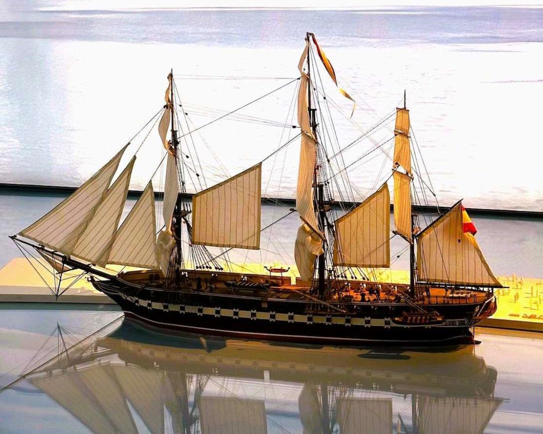 model of a sailing ship