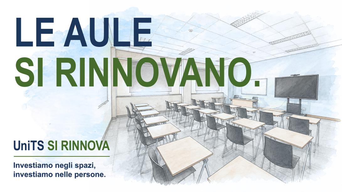 Illustrazione di un'aula UniTS rinnovata